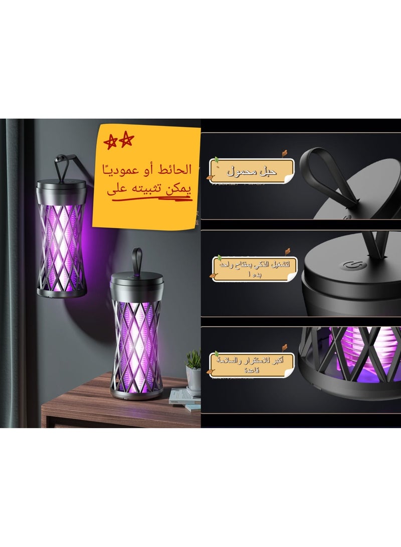 Purple light mosquito repellent lamp USB chargeable repellent lamp, portable mosquito indoor or outdoor use,Electric Mosquito Swatter,Electric Bug Zappers,Electric Mosquito Killer Lamp - Image 4