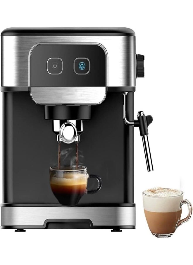 Generic - Traditional Barista Pump Espresso Machine 15-Bar, Coffee and Cappuccino Maker with Adjustable Milk Frother, Coffee Machine for Rich Espresso, Latte, Macchiato, Automatic Steam Pump, 1450W Coffee Maker - Image 1
