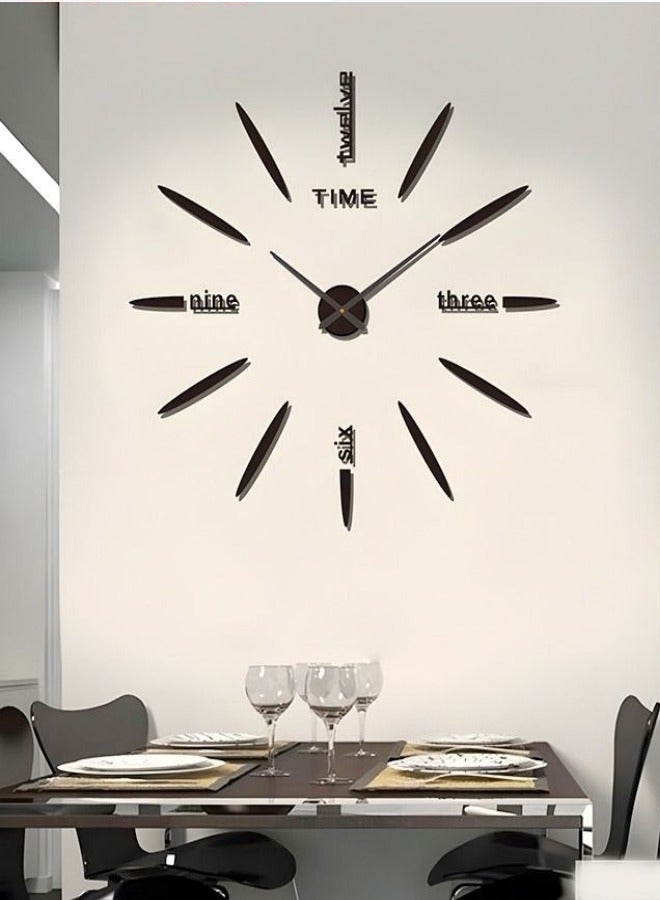 ميكسد كبير جدار الصمت عرض جيل تصميم ديي ساعة الحائط ، مع مرآة سطح 3D ، مناسبة لغرفة المعيشة أو غرفة نوم الديكور المنزلي - Image 1