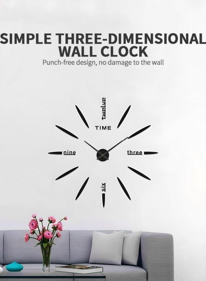 ميكسد كبير جدار الصمت عرض جيل تصميم ديي ساعة الحائط ، مع مرآة سطح 3D ، مناسبة لغرفة المعيشة أو غرفة نوم الديكور المنزلي - Image 2