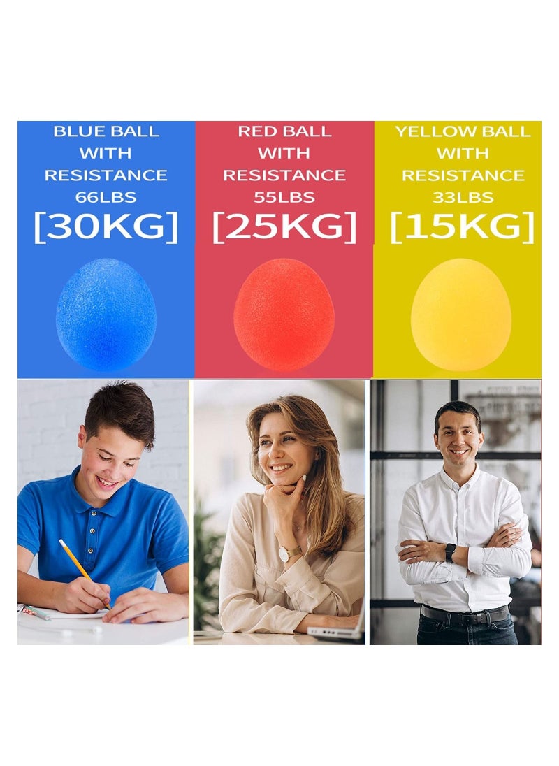 RATSAW Hand Grip Strength Trainer Finger Strength Trainer Stress Relief Ball for Adults and Kids Squishy Wrist Rehab Therapy Hand Grip Ball  - Image 3