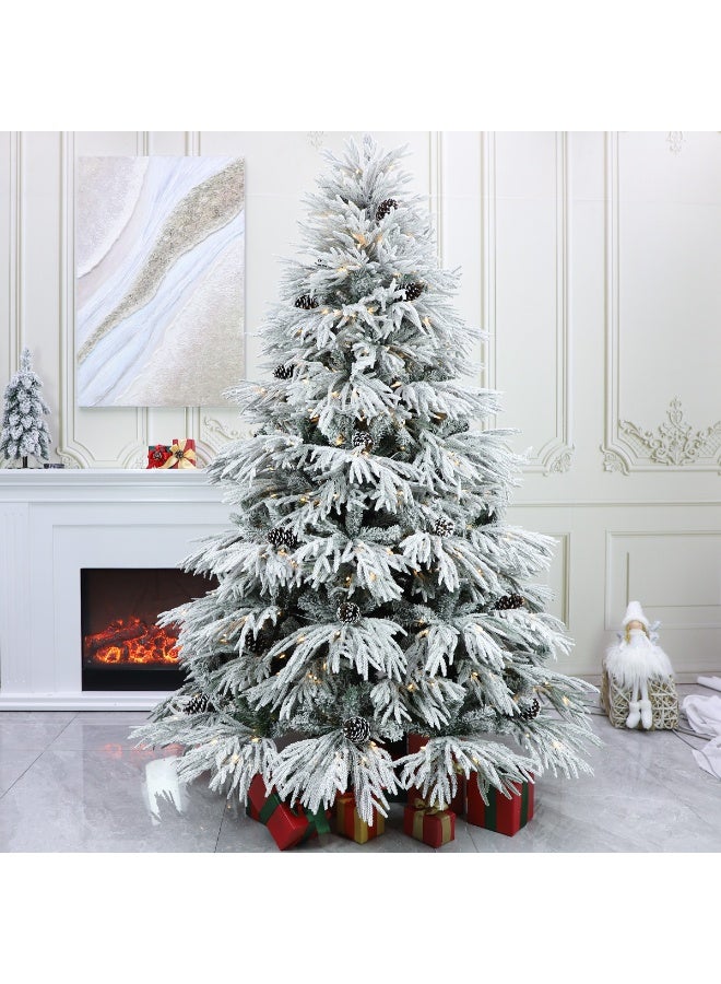 VUCATIN Premium Artificial Christmas Tree with LED Multicolored String Lights Rugged Metal Stand 9 Lighting Modes Xmas Decoration - Image 5