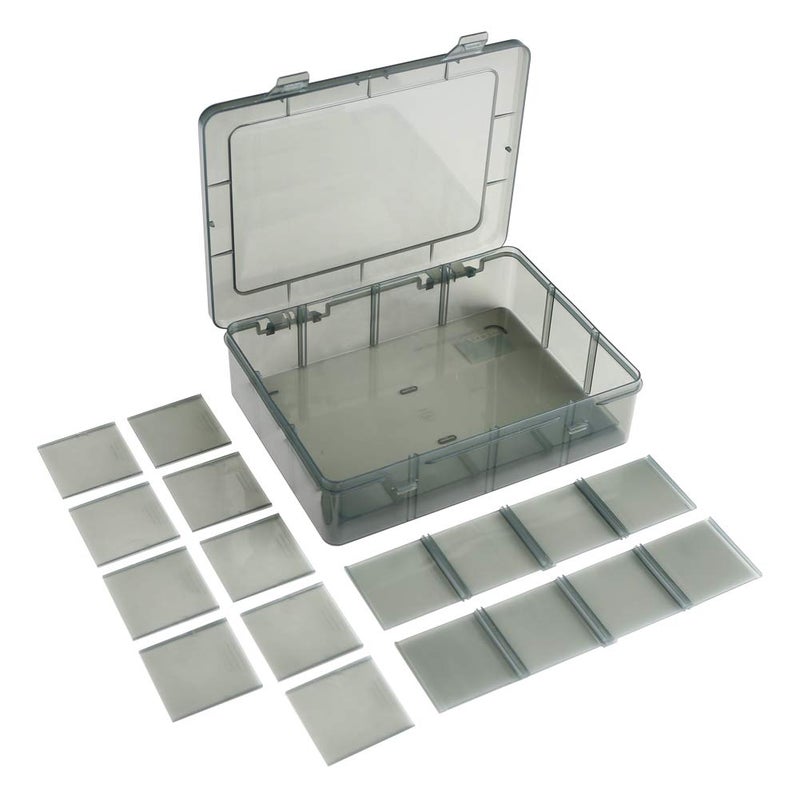 Vidifor 12 Girds Large Plastic Craft Storage Containers, Compartment Storage Container, Parts Storage Box with Adjustable Dividers for Sewing Arts, Washi Tape Batteries Electronics Parts and more - Image 1