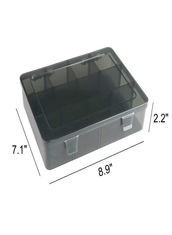 Vidifor 12 Girds Large Plastic Craft Storage Containers, Compartment Storage Container, Parts Storage Box with Adjustable Dividers for Sewing Arts, Washi Tape Batteries Electronics Parts and more - Image 3