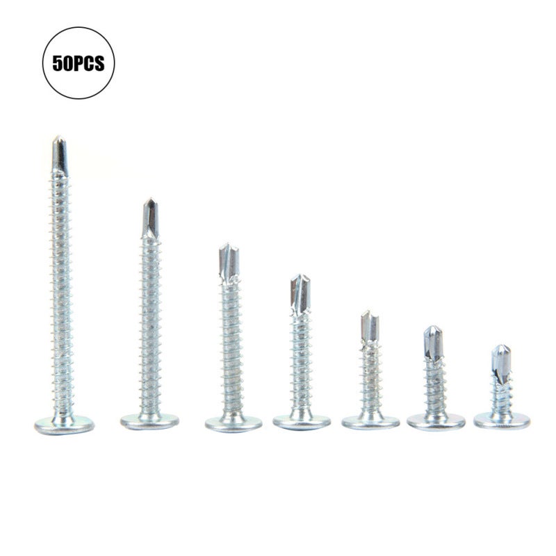 Self Drilling Screws M4.2: Pointed Drilling Tail - High Maintenance Force Truss Head Screws for Steel Structure Color Steel Tile Fixation & Thin Sheet Construction - Image 4