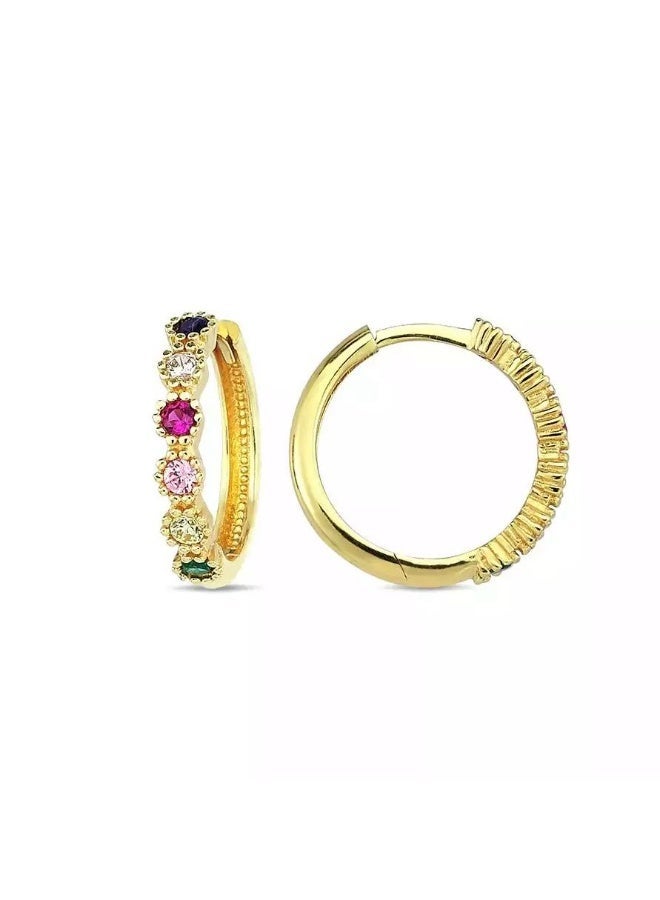 Ruby Art Gold 18K Pure Gold Women’s Earrings  Elegant Lightweight  , 2.2 Gram - Image 1