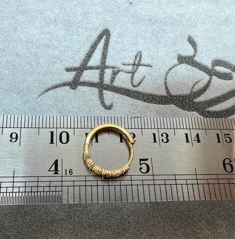 Ruby Art Gold 18K Pure Gold Women’s Earrings  Elegant Lightweight  , 2.2 Gram - Image 4