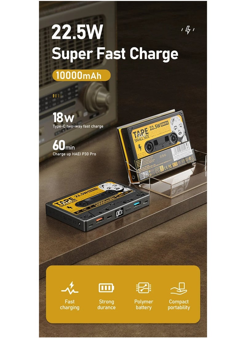 REMAX Tape Creative Retro Mobile Power Display 10000 MA 22.5W Phone Fast Charge Power Bank  - Image 2