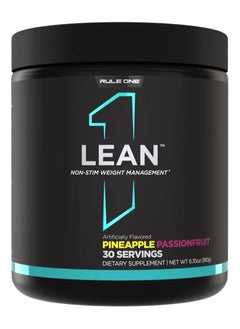 RULE 1 Rule 1 Lean, Non Stim Weight Management, Pineapple Passionfruit, 180g, 30 Servings 