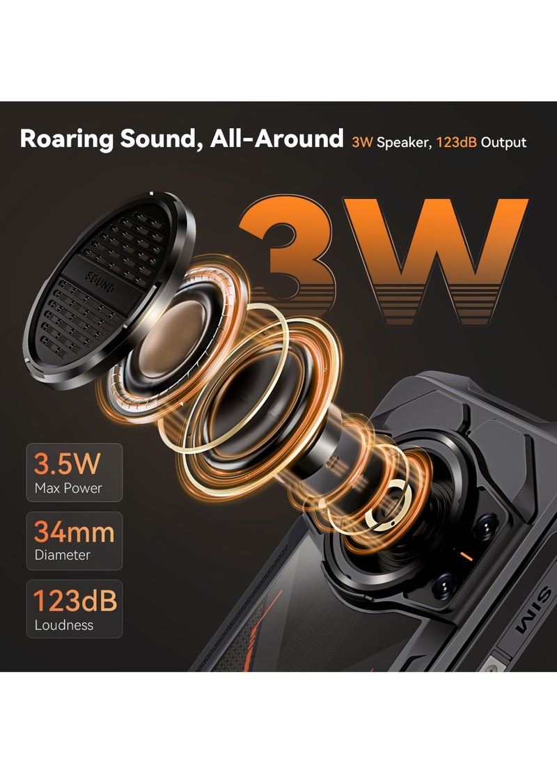 Cubot - KingKong Power 3 , Rugged Phone, Loud and Clear, Power that Roars, 6.72'' FHD Screen + IPS Display Android 14 Smartphone 10200mAh Battery 33W Fast Charging ,Up to 6GB RAM+256GB ROM ,Triple Clarity, Triple Precision ,Triple Microphone ArrayWaterproof,NFC,Dual Flashlight ,Finger-scanner - Image 1