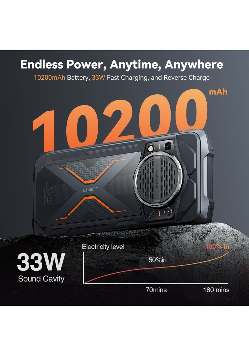 Cubot - KingKong Power 3 , Rugged Phone, Loud and Clear, Power that Roars, 6.72'' FHD Screen + IPS Display Android 14 Smartphone 10200mAh Battery 33W Fast Charging ,Up to 6GB RAM+256GB ROM ,Triple Clarity, Triple Precision ,Triple Microphone ArrayWaterproof,NFC,Dual Flashlight ,Finger-scanner - Image 1