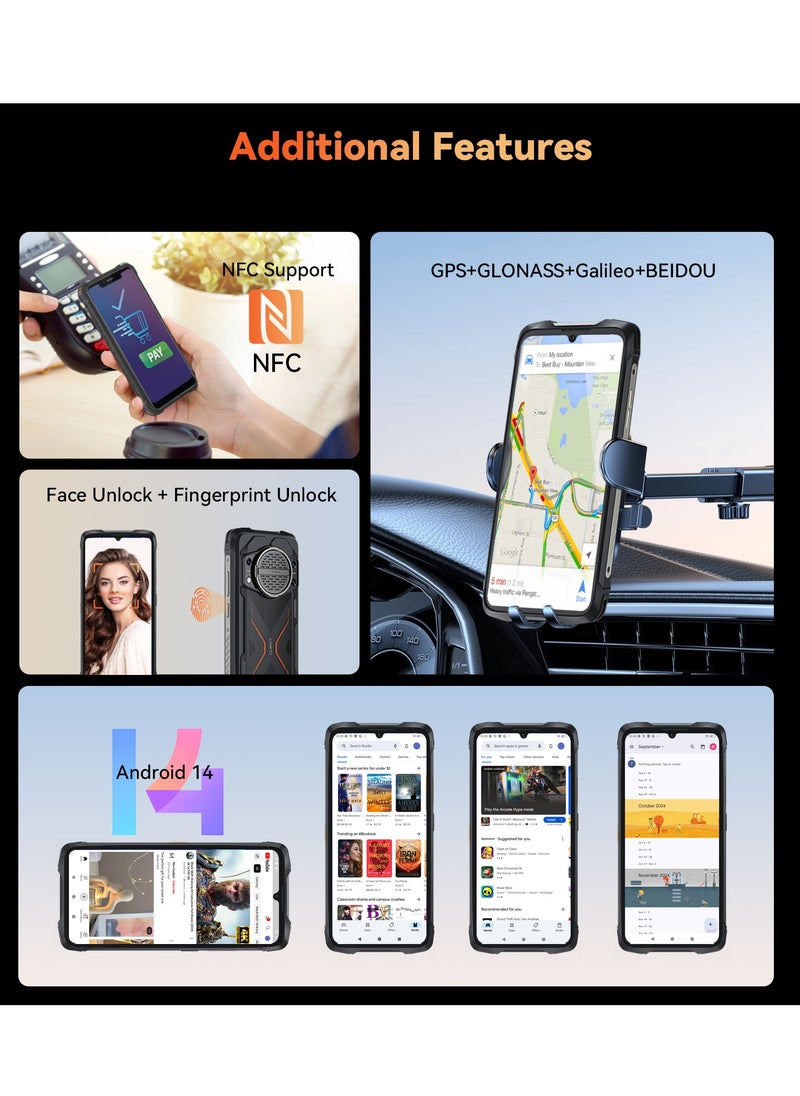 Cubot - KingKong Power 3 , Rugged Phone, Loud and Clear, Power that Roars, 6.72'' FHD Screen + IPS Display Android 14 Smartphone 10200mAh Battery 33W Fast Charging ,Up to 6GB RAM+256GB ROM ,Triple Clarity, Triple Precision ,Triple Microphone ArrayWaterproof,NFC,Dual Flashlight ,Finger-scanner - Image 1