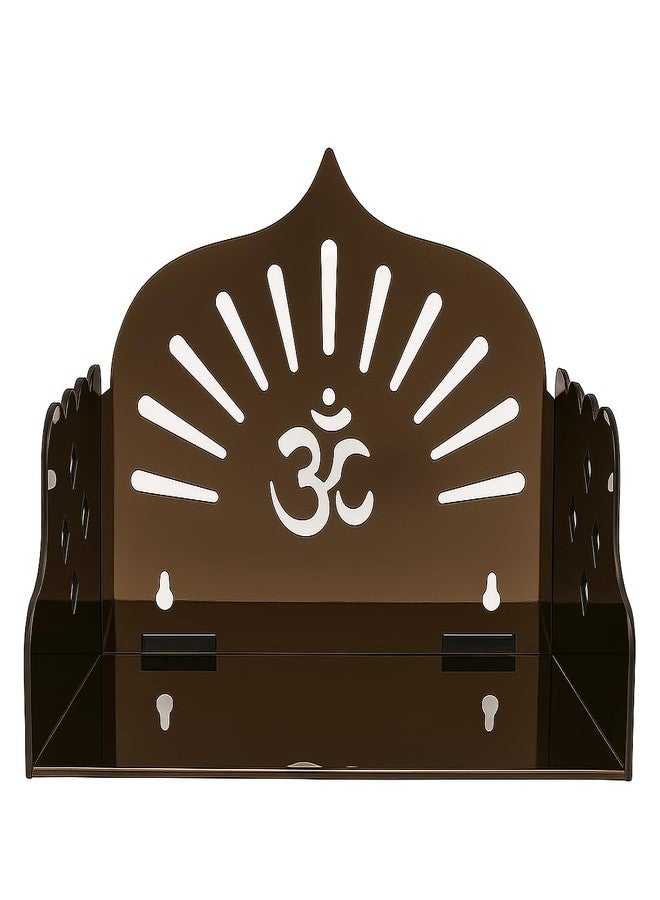 Fliptic Small Acrylic Wooden Temple DIY || Wall-Mounted Pooja Mandir, Shining Finish for Home, Office, Shop || Wall Mounted Small Size Wooden Temple || Do It Yourself (Dark Bronze), 14 cm, 22.5 cm - Image 5