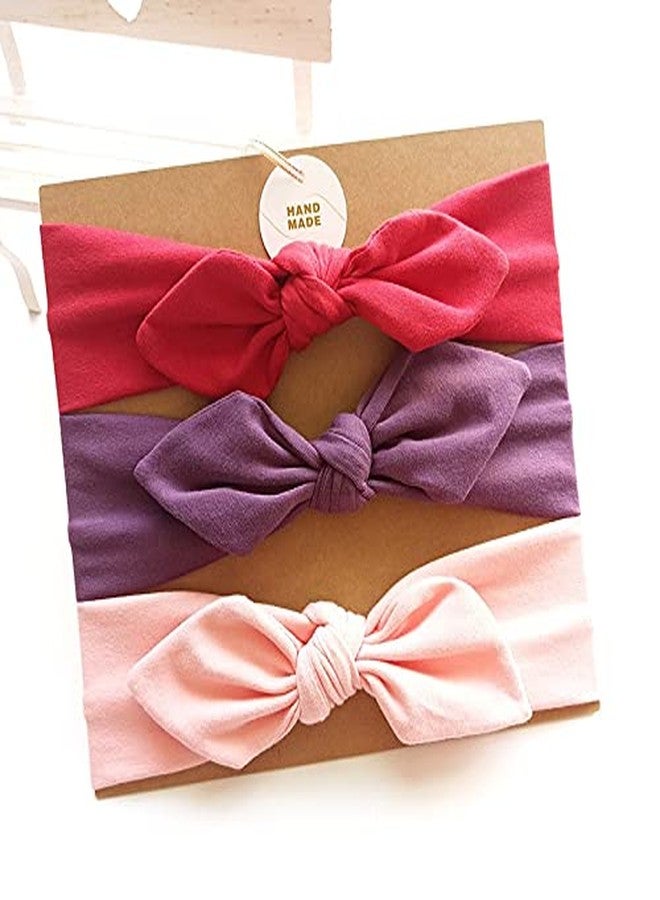 TREXEE 6pc Unisex Infants Baby Headbands Soft Headwraps Stretch hair accessories Bowknot Headbands Elastic Cute Hair Band For Baby Girls (Pack of 6) - Image 4