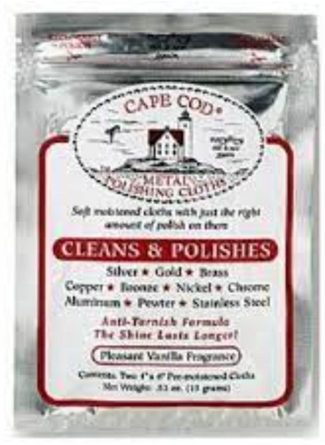 CAPE COD Metal Polishing Cloths Foil Pouch 0.53oz 
