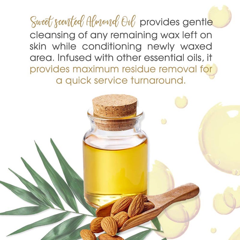 Satin Smooth Satin Release Wax Residue Remover Oil, Almond-Infused, Post-Waxing Oil, Skin Care, 4 fl. oz, 2-Pack - Image 4