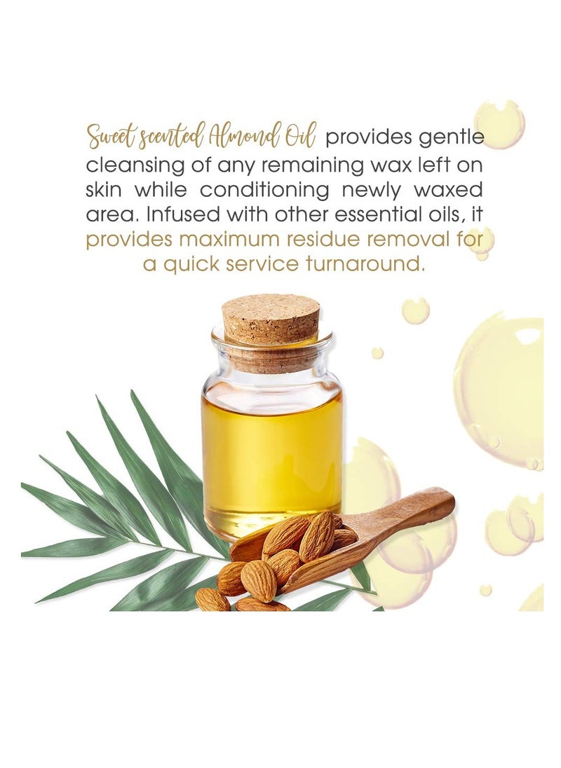 Satin Smooth Satin Smooth Satin Release Wax Residue Remover Oil, Almond-Infused, Post-Waxing Oil, Skin Care, 4 fl. oz, 2-Pack  - Image 4