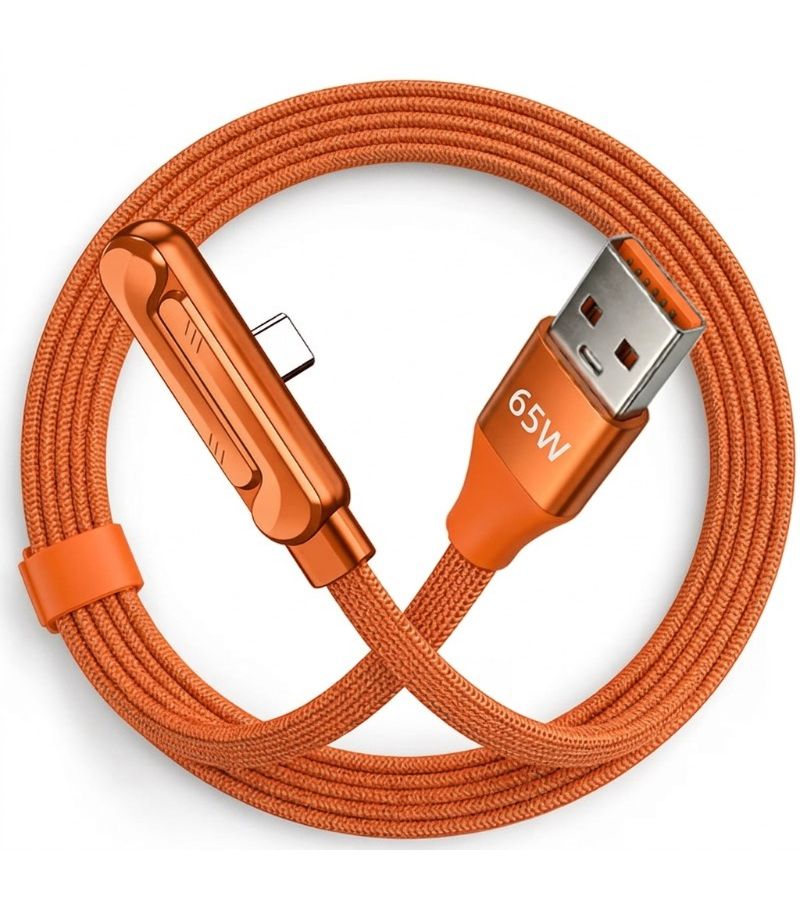 كابل شحن سريع USB-C قابل للطي بقدرة 65 واط مع حامل هاتف بتصميم على شكل حرف T، بطول 150 - Image 1