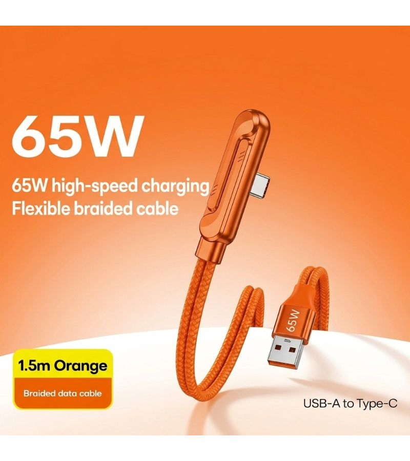 كابل شحن سريع USB-C قابل للطي بقدرة 65 واط مع حامل هاتف بتصميم على شكل حرف T، بطول 150 - Image 5