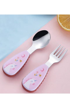 Brain Giggles BrainGiggles Kids Cutlery Set with Case (Unicorn)  - Image 3