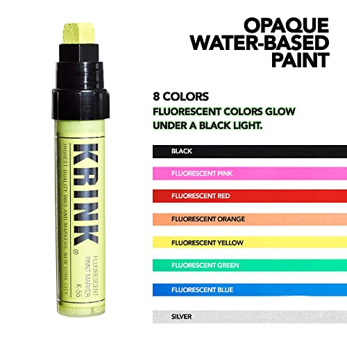 KRINK K55 Fluorescent Waterbased 30ml Marker - Yellow - Image 3