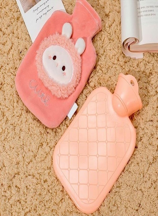 SID MAGIC Fluffy Hot Water Bag Bottle 1000ml - Cute Animal Cover for Women - Pain Relief & Anti-Cold Therapy - Durable, Leak-Proof Design (Pink) - Image 3