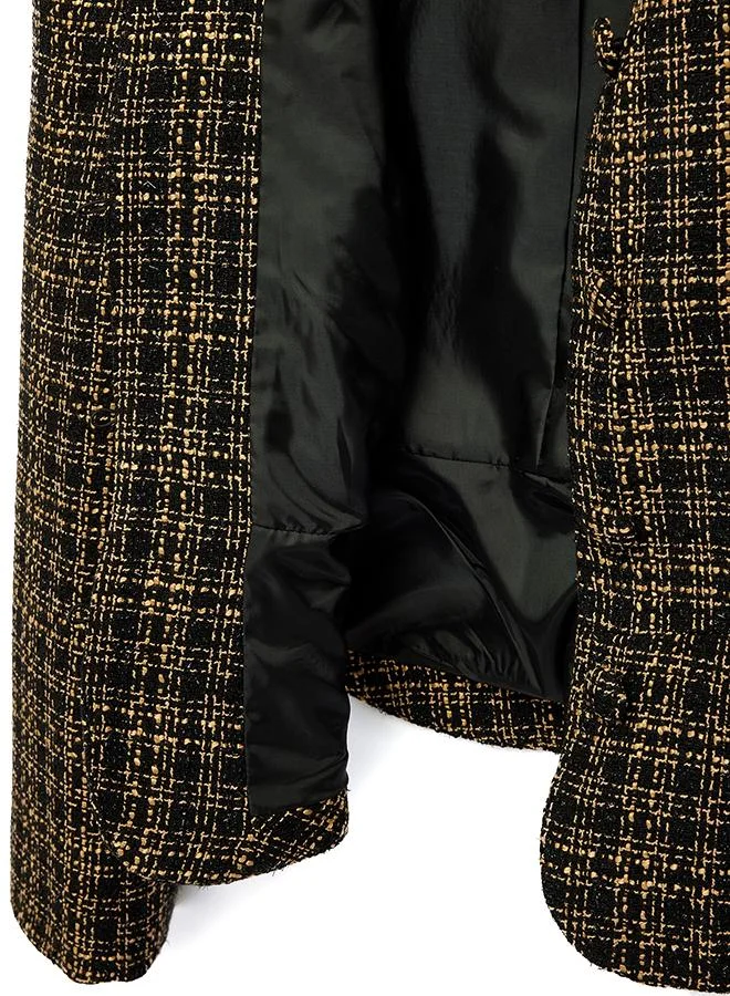 Koton  Tweed Peplum Checked Jacket for Women | Best Price UAE