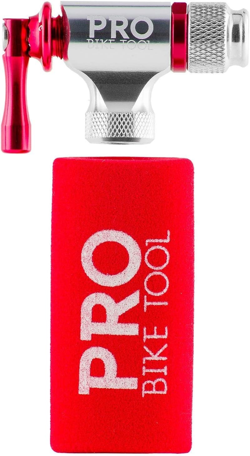 Pro Bike Tool CO2 Inflator Quick & Easy - Presta & Schrader Valve Compatible - Bicycle Tyre Pump for Road & Mountain Bikes - Insulated Sleeve - No CO2 Cartridges Included - Image 1