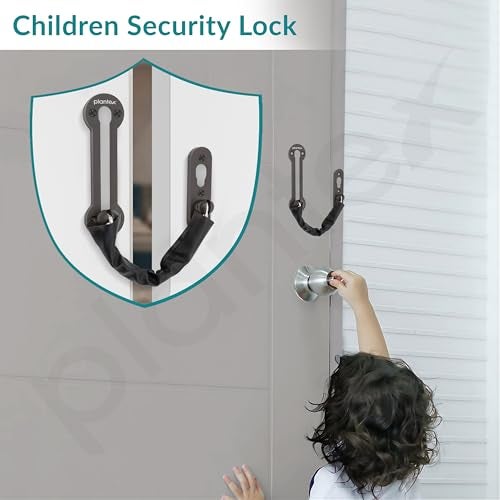 Plantex Door Chain Lock for Main Door/Door Safety Chain/Door Chain Latch/Door Lock for Kids Safety/Chain Lock for Door with Rubber Grip - Pack of 1 (Matt Grey) - Image 5