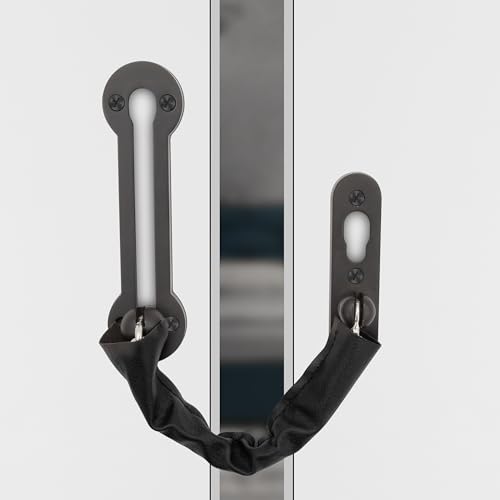 Plantex Door Chain Lock for Main Door/Door Safety Chain/Door Chain Latch/Door Lock for Kids Safety/Chain Lock for Door with Rubber Grip - Pack of 1 (Matt Grey) - Image 1