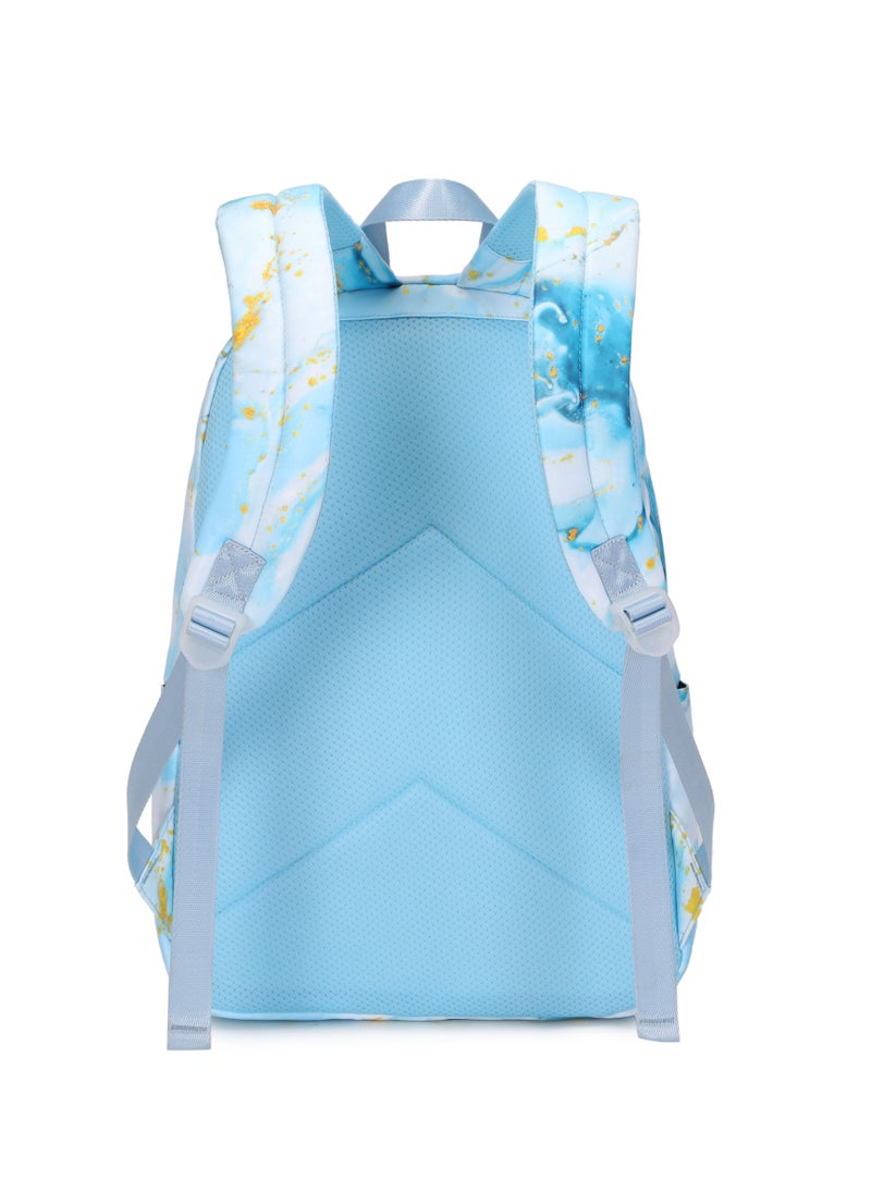 Loquat Sweet Printed Schoolbag Fashionable Two-Piece Backpack For Girls Blue  - Image 2