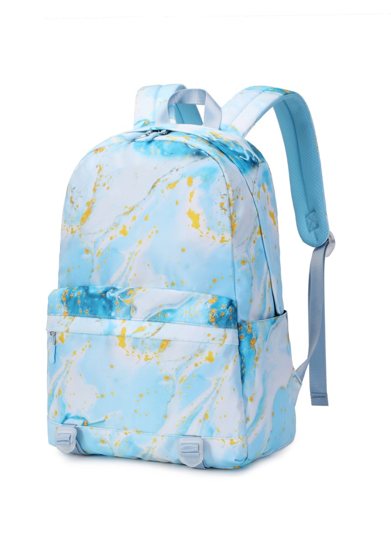 Loquat Sweet Printed Schoolbag Fashionable Two-Piece Backpack For Girls Blue  - Image 3