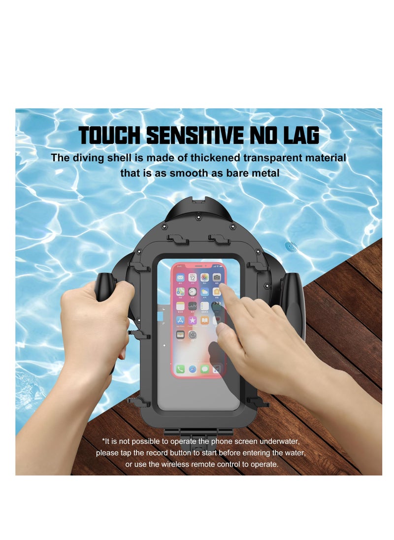 Generic - Professional Waterproof Diving Case for iPhone 15/14/13 Pro/12 Pro Max/SE 2020/11 Pro/XS Max/XR/X/8/7 Plus and Other Smartphones (4.5-7.0 Inches) with Remote Control Feature. - Image 1
