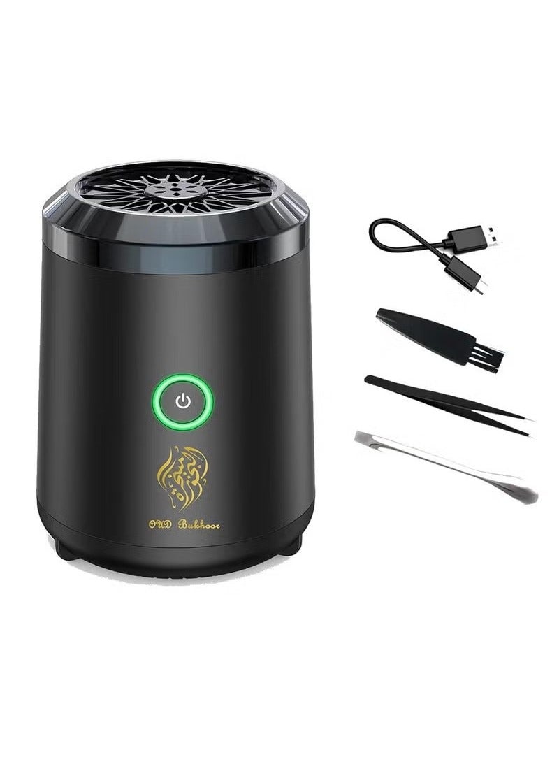 JAJEEK Car Bakhoor with Quran Speaker – Portable Arabian Electronic Aromatherapy Incense Burner, Rechargeable USB-C, Remote & App Control, Mini Aroma Diffuser and Quran Speaker SQ-500 - Image 2