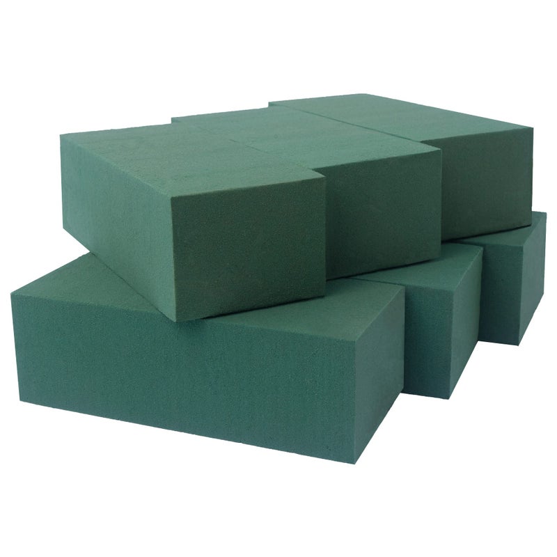FLOFARE Pack of 6 Dry and Wet Floral Foam Blocks for Fresh and Artificial Flowers Each 78 L x 35 W x 24 H for Wedding Birthdays Home Office and Garden Decorations