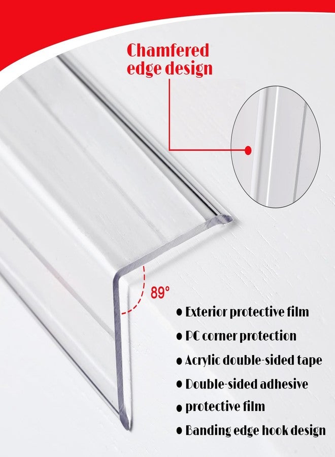 Beeveer 10 Pcs Wall Corner Protector, Clear Self-Adhesive Corner Protectors for Walls for Baby, Furniture, Door, Tables, Cover Sharp Furniture, Easy to Install(31.5'' X 1.18'') - Image 3