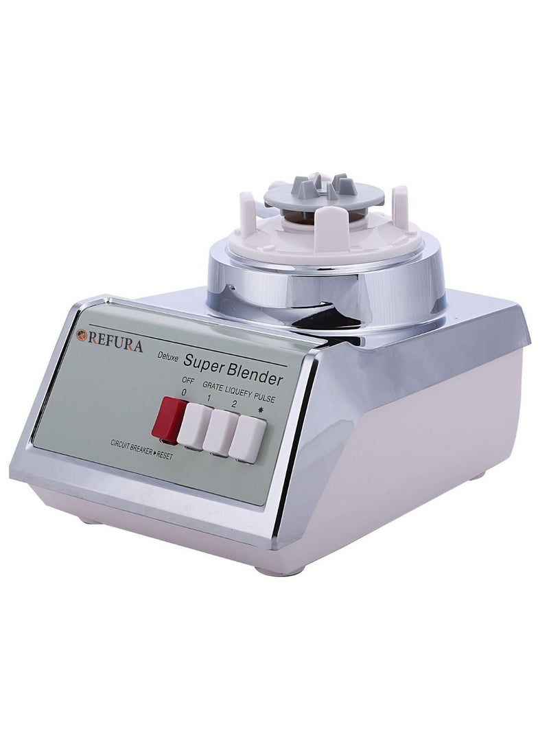 REFURA 2 in 1 Blender 450W White RE-10203 Countertop Blender Mixer with Stainless Steel Blade, Safety Lock System, 1.4 L Unbreakable Jar, Grinding Cup | Kitchen Appliances - Image 3