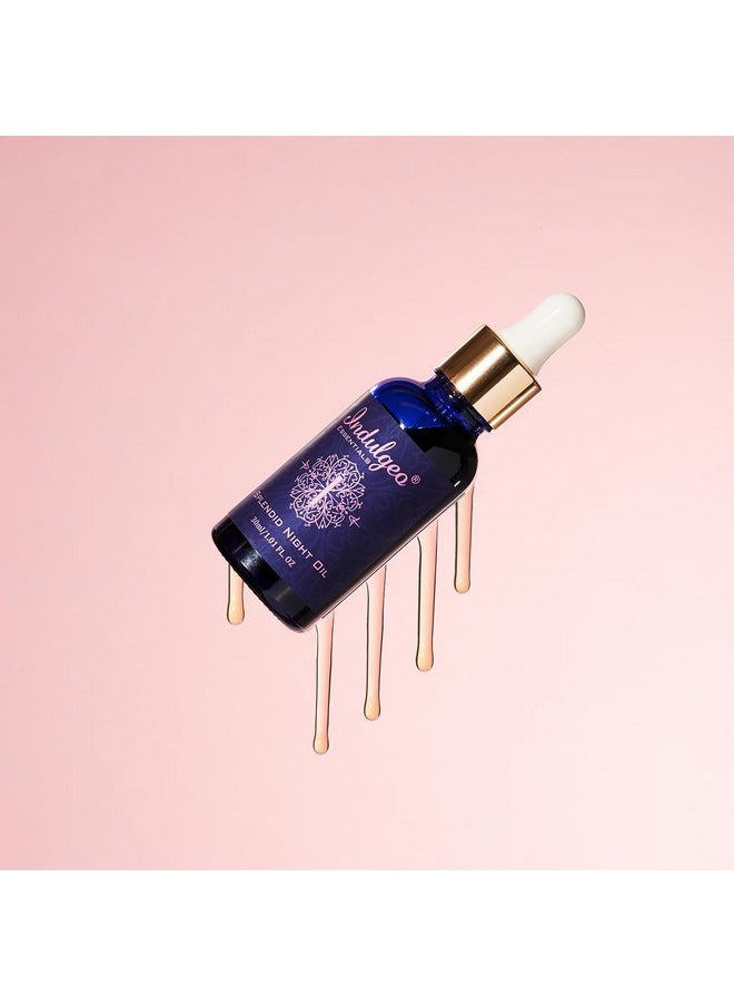Indulgeo ESSENTIALS Splendid Night Oil For Face Anti Pigmentation Oil, 30Ml Anti-Aging, Night Beauty Skincare, Brightening & Tan Removal For All Skin Types, 100% Organic  - Image 4