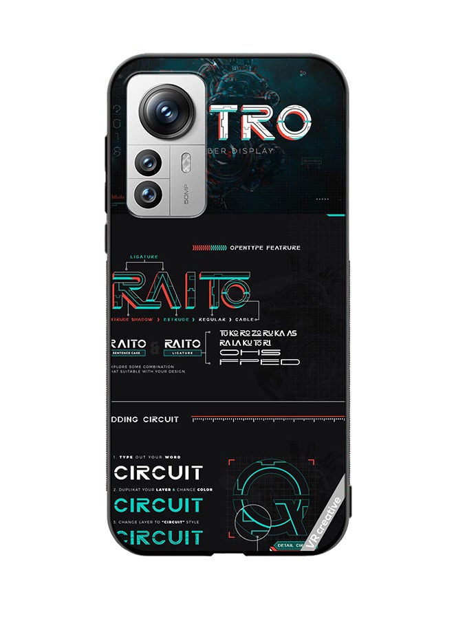 VR CREATIVE Protective Case Cover For Xiaomi 12X Raito Circuit Design Multicolour - Image 1