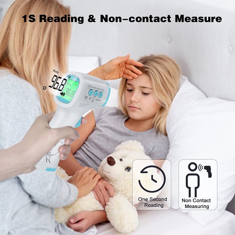 HeTaiDa Digital Thermometer for Adults and Kids, No Touch Forehead Thermometer for Baby, 2 in 1 Body Surface Mode Infrared Thermometer with Fever Alarm and Instant Accuracy Readings - Image 3