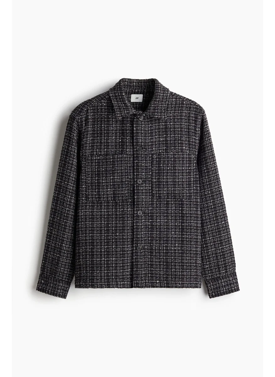 H&M Regular Fit Waffled Overshirt