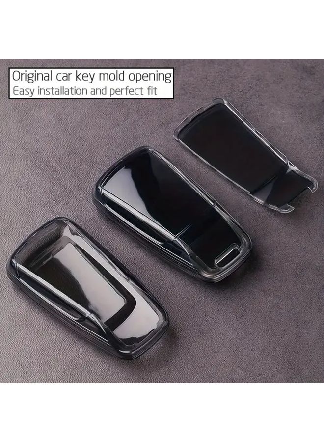Transparent Black Car Remote Key Shell Full Protective Cover For Audi A4 A5 RS4 RS5 S5 S4 Q5L Q7 SQ5 R8 High End Minimalist Stylish Design - Image 4