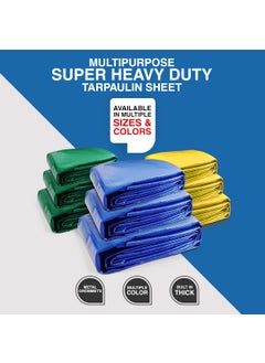 TUFFPAULIN TUFFPAULIN 24FT X 18FT 200 GSM Blue Super Heavy Duty Tarpaulin Tirpal Tadpatri Tharpai Thadika Reinforced Eyelets UV Resistant Waterproof 6 Layer MLCL 3D Rib Technology1 No  - Image 5