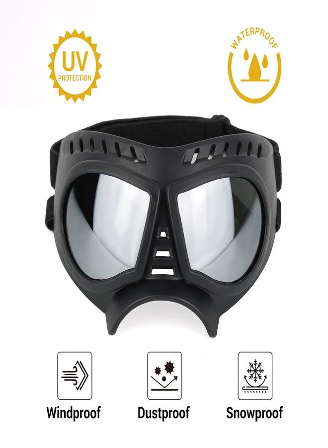 NAMSAN Dog Goggles Small Breed, UV-Protection Doggie Sunglasses for Small to Medium Dogs, Soft Doggy Eye Protection, Anti-Fog Anti-Dust Windproof Snowproof, Adjustable Straps, Lens Silver - Image 5