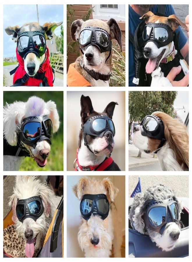 NAMSAN Dog Goggles Small Breed, UV-Protection Doggie Sunglasses for Small to Medium Dogs, Soft Doggy Eye Protection, Anti-Fog Anti-Dust Windproof Snowproof, Adjustable Straps, Lens Silver - Image 2