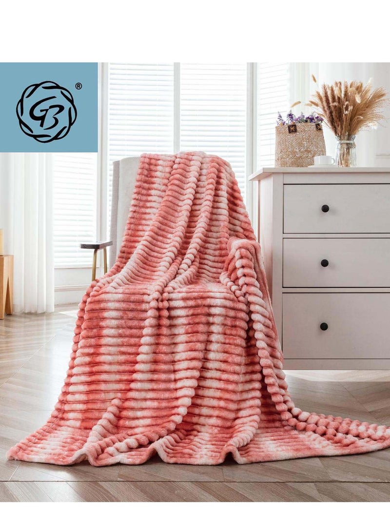 GB Fleece Flannel Double Size 220x240cm for All Season Fluffy Blanket  Throw for Sofa & Bed Comfortable and Soft Blanket