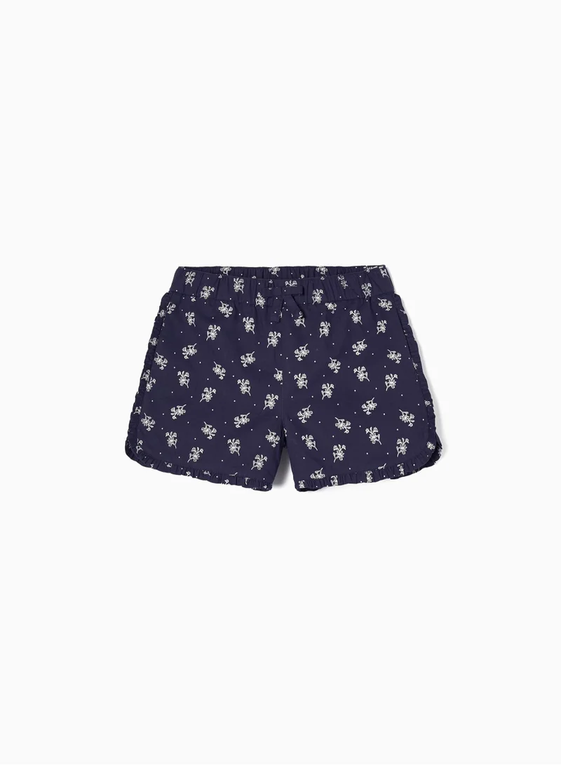 زيبي Zippy Cotton Shorts with Floral Pattern for Girls