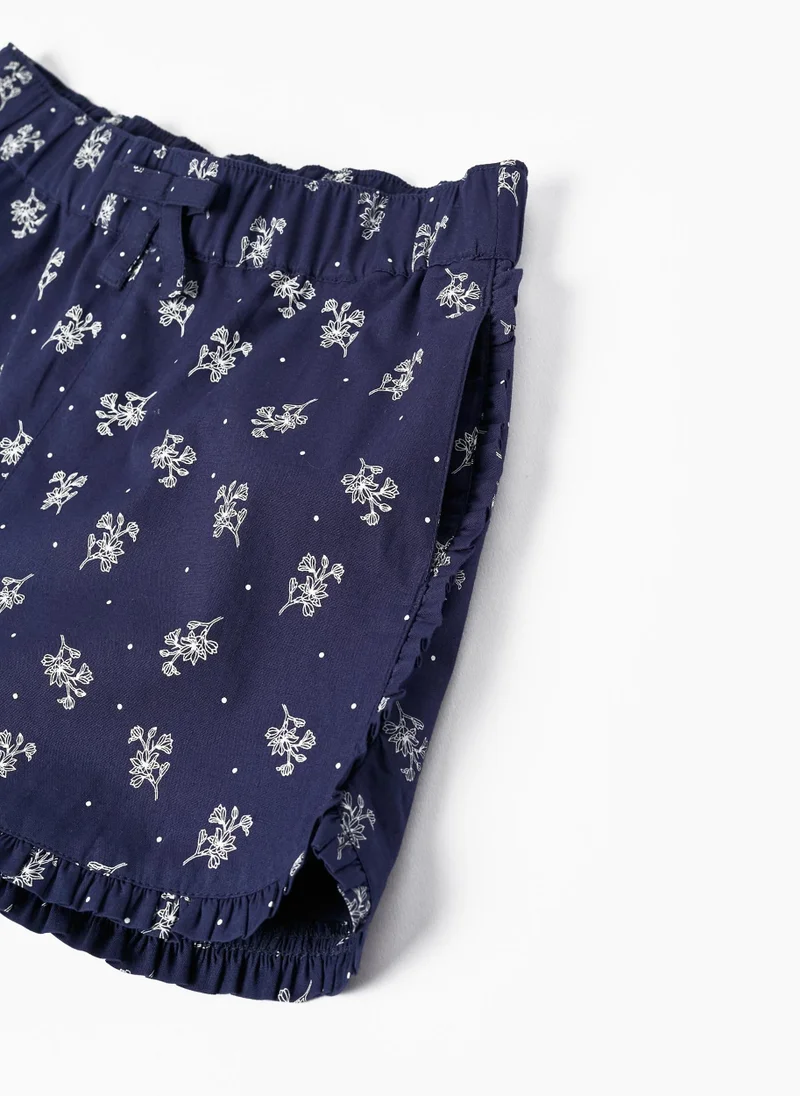 زيبي Zippy Cotton Shorts with Floral Pattern for Girls
