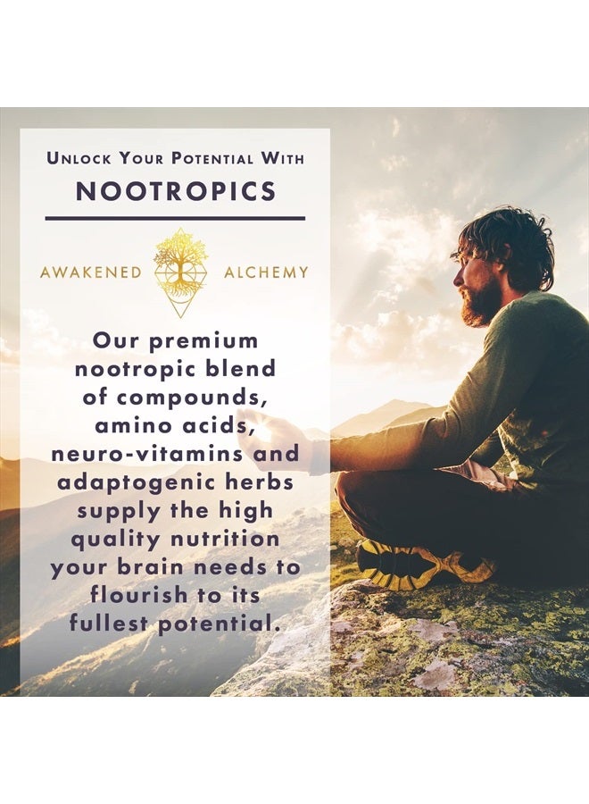 Awakened Alchemy Mind:Restore Premium Nighttime Nootropic Supplement | Advanced Natural Brain Nutrition | Promotes Restorative Sleep | Improve Memory | Improve Mood | Repair Brain | 9 Premium Ingredients | 90 Count - Image 5
