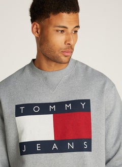 TOMMY JEANS Logo Print Full Sleeve Sweatshirt  - Image 3
